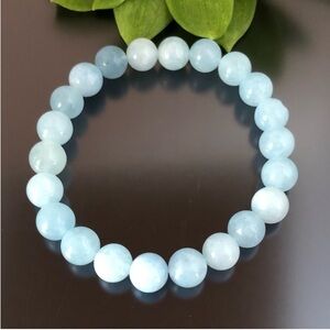 Aquamarine Stretch Bracelet 8mm